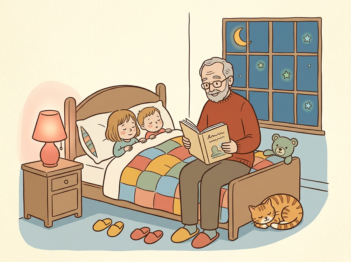 Bedtime story with grandad