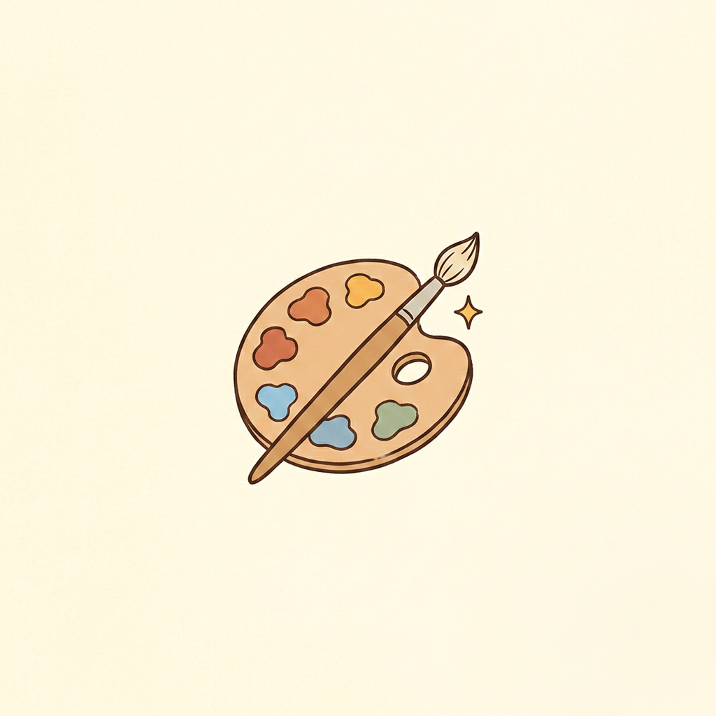 Warm sketched style
