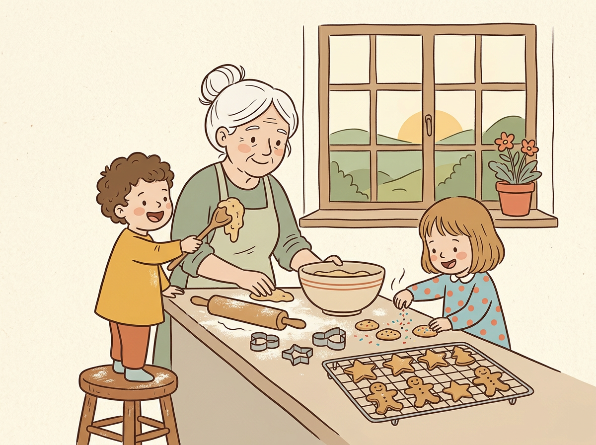 Baking with grandma